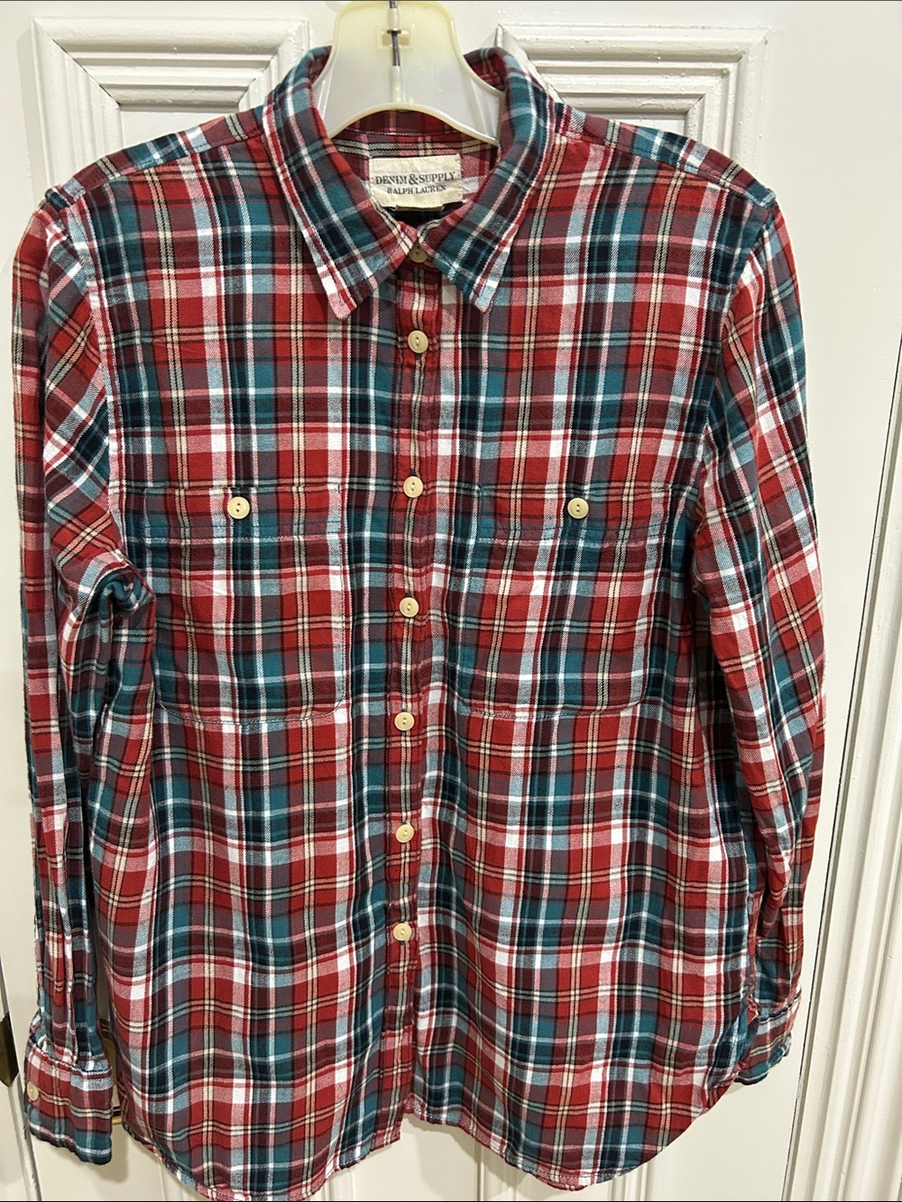 Denim & Supply Ralph Lauren Red & Blue Plaid Button-Down Shirt